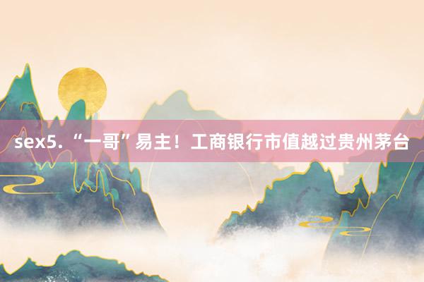 sex5. “一哥”易主！工商银行市值越过贵州茅台