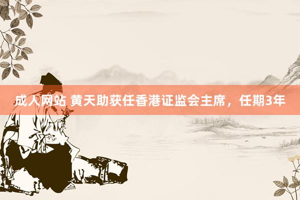 成人网站 黄天助获任香港证监会主席，任期3年
