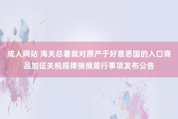 成人网站 海关总署就对原产于好意思国的入口商品加征关税规律揣摸履行事项发布公告