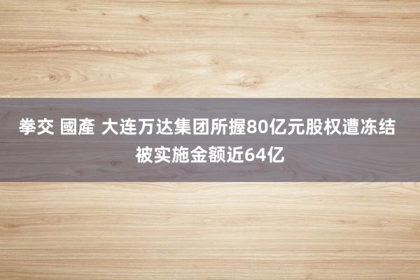 拳交 國產 大连万达集团所握80亿元股权遭冻结 被实施金额近64亿